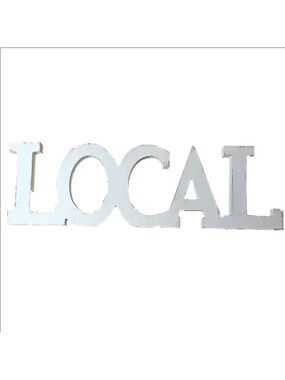 L O C A L Shabby Distressed Whitewashed Wood Shelf Sitter